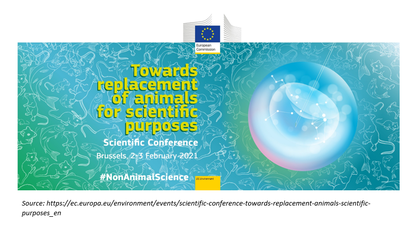 Event poster "Towards replacement of animals for scientific purposes"